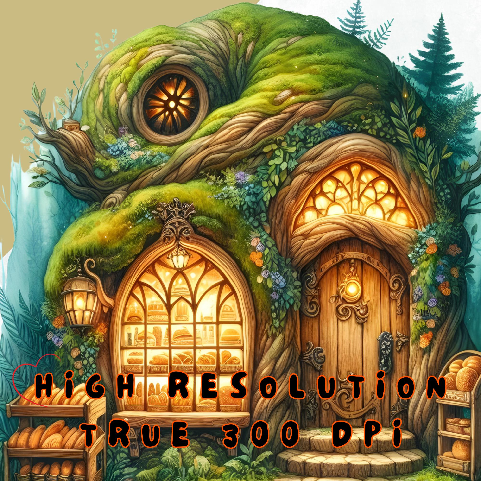 Fantasy Storefront Fairy Storefront Clipart Bundle PNG | 40 Whimsical Fantasy Shop ...