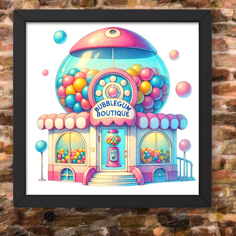 Whimsical Store Clipart Bundle, Fantasy Shop Clipart, Cute Candy Store ...