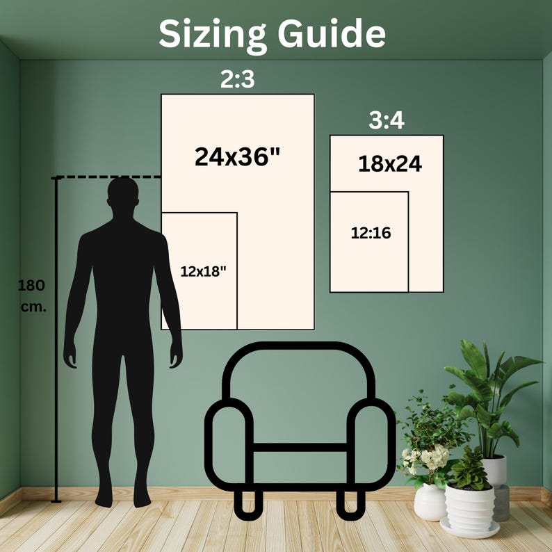 Inspirational Nature Wall Art Print, Calming Forest Landscape for Home