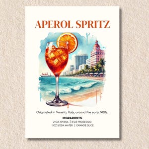 Aperol Spritz Print, Aperol Spritz, Aperol Spritz Geschenk, Signature Drink, Aperol Spritz Poster, Cocktail Poster, Cocktail Print