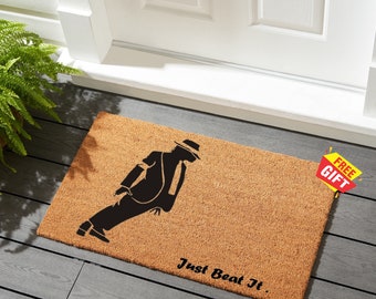 Michael Jackson Doormat, Just Beat It Rug, Jackson Doormat Gift, King Of Pop Music Gift, Michael Jackson Home Decor, MJ Welcome Mat