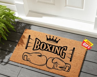 Boxing Doormat, Boxing Gym Doormat, Welcome Mat, Housewarming Gift, Front Doormat, Boxing Mat, For People Who Love Boxing Gift