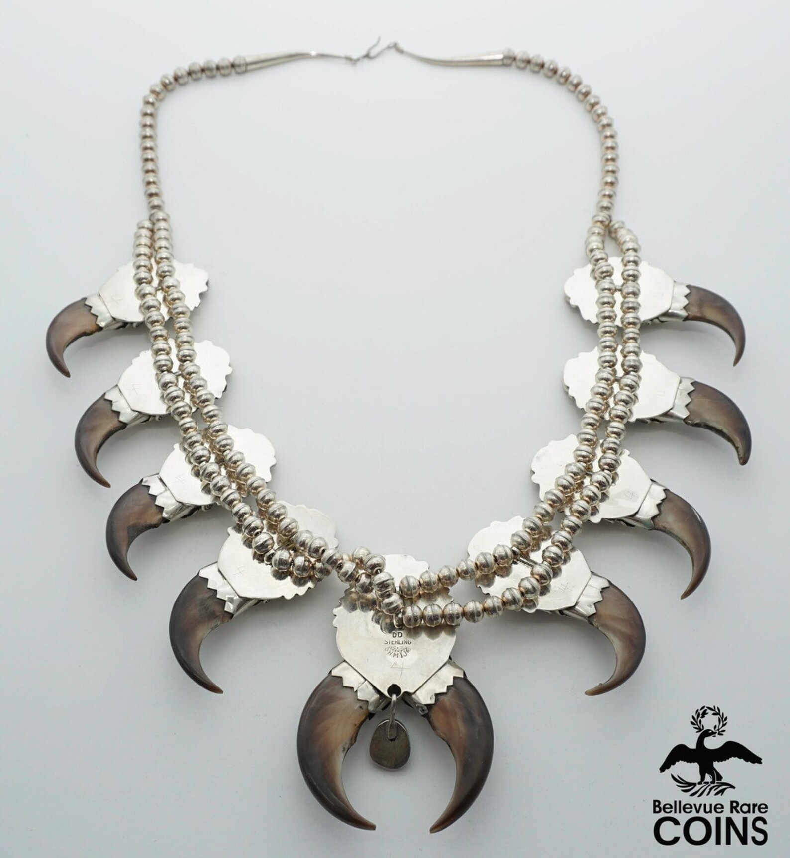 DD HMIJ Gilbert Ortega Native American Sterling Turquoise Red Coral