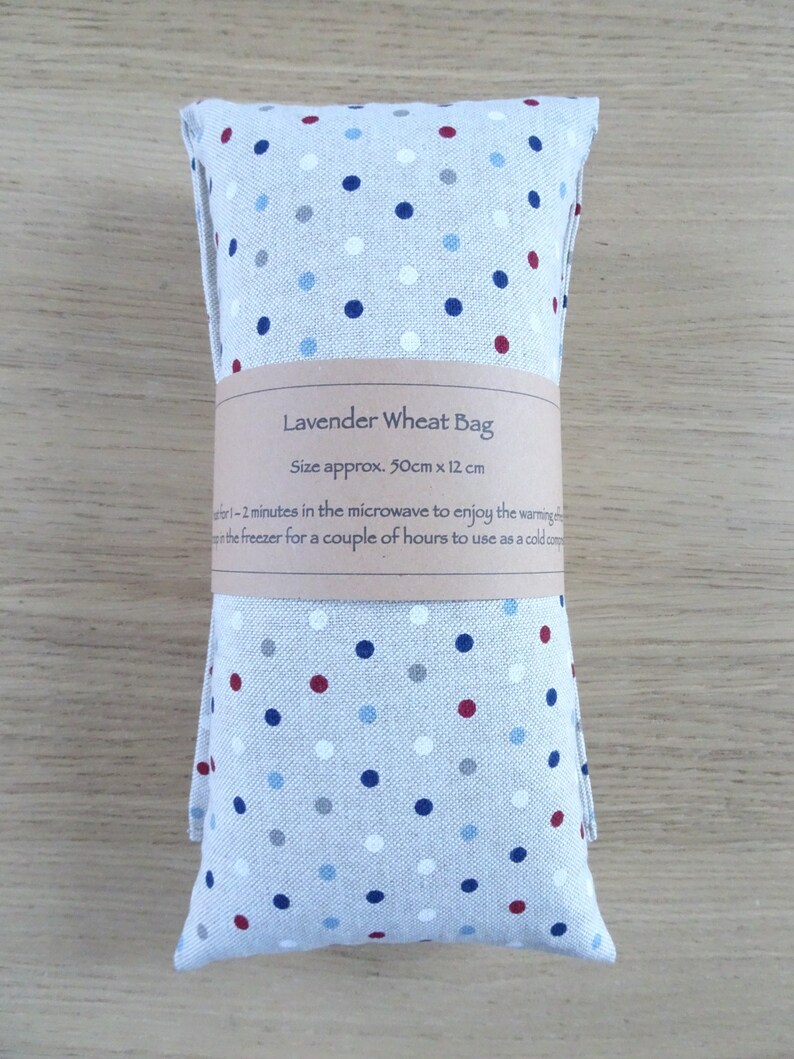 Spots Lavender Wheat Bag Heat Pack Microwave / Freezer Cold Compress Handmade Wellness Gift Heat
