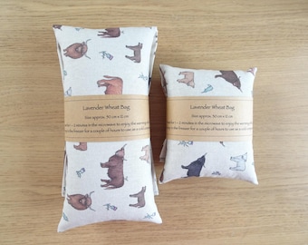 Highland Cow Lavender/Unscented Wheat Bag: Microwave Heat Pack, Cold Compress