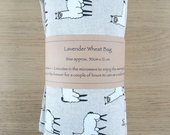 Alpaca Lavender Wheat Bag Heat Pack Microwave / Freezer Cold Compress Handmade Wellness Gift Heat Therapy