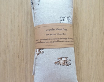 Dog Lavender Wheat Bag Heat Pack Microwave / Freezer Cold Compress Handmade Wellness Gift Heat Therapy
