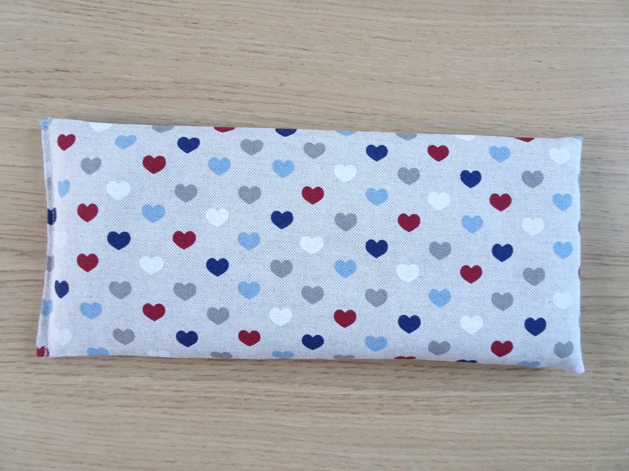 Hearts Lavender Wheat Bag Heat Pack Microwave / Freezer Cold Compress Handmade Wellness Gift