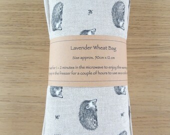 Hedgehog Lavender Wheat Bag Heat Pack Microwave / Freezer Cold Compress Handmade Wellness Gift Heat Therapy