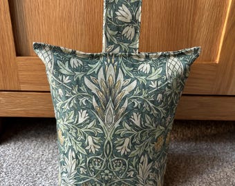 William Morris Doorstop Filled / Unfilled Home Decor Gift Fabric Door Stopper Handmade Door stop - Snakeshead Forest