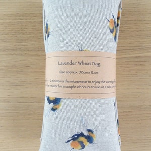 Bee Lavender Wheat Bag Heat Pack Microwave / Freezer Cold Compress Handmade Wellness Gift Heat Therapy