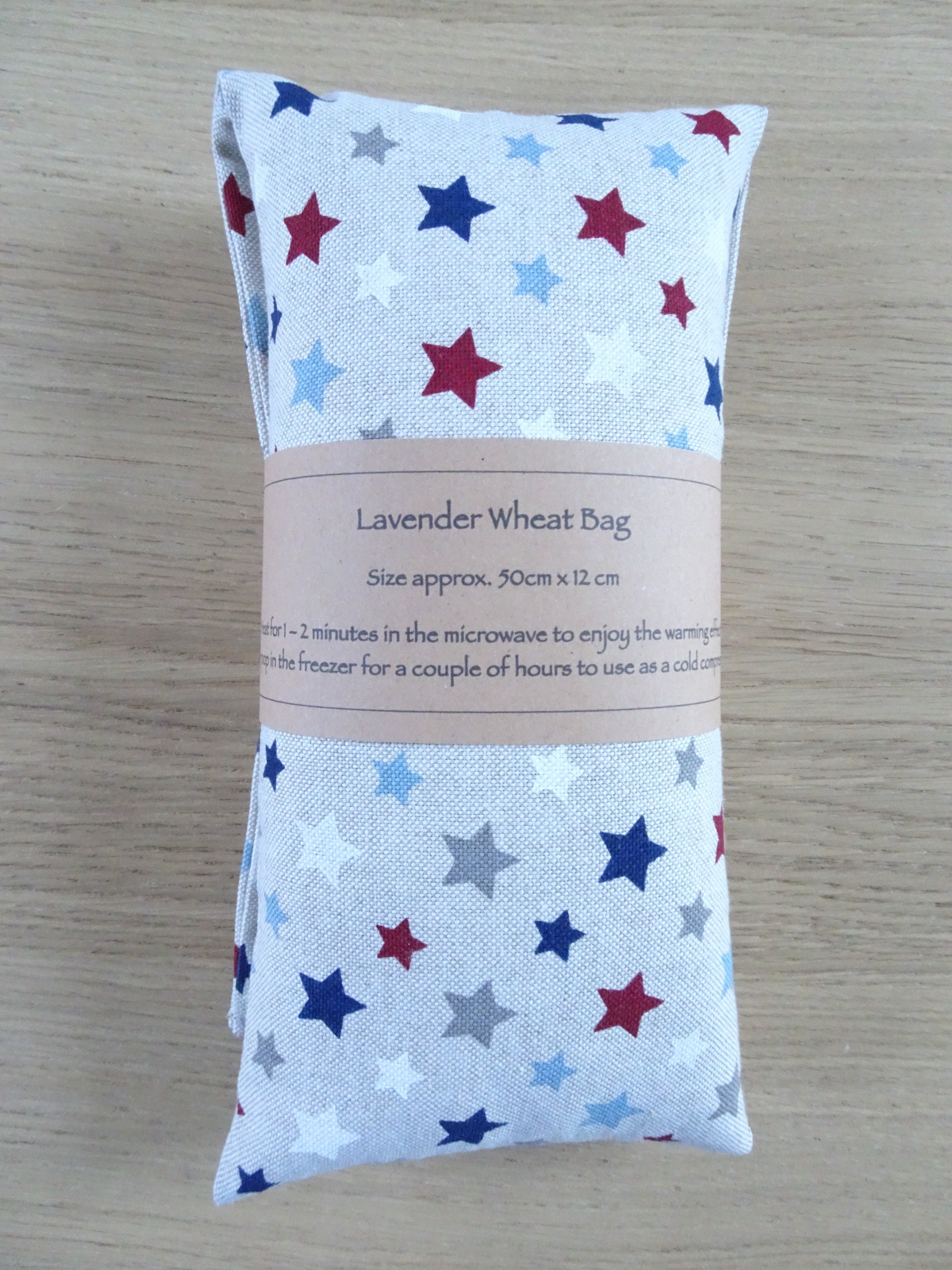 Stars Lavender Wheat Bag Heat Pack Microwave / Freezer Cold Compress Handmade Wellness Gift Heat