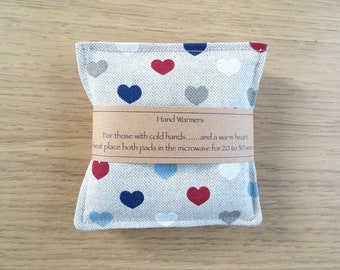 Hearts Hand Warmers Pocket Warmers Microwaveable Birthday Christmas Gift