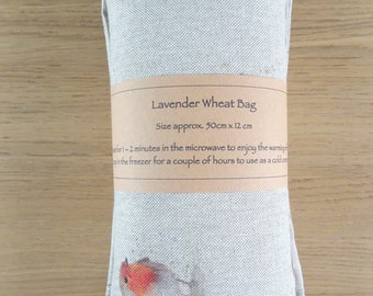 Robin Lavender / Unscented Wheat Bag Heat Pack Microwave Freezer Cold Compress Handmade Wellness Gift Heat Therapy
