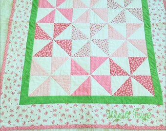 Custom baby quilt-handmade, personalized with baby's name