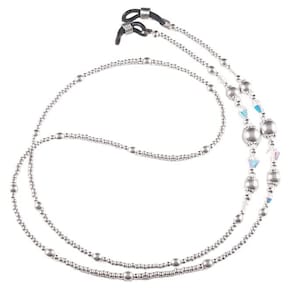 Classic Silver Pearl, Eyeglass Chain, Eyeglass Holder, Reading Glasses Chain, Sunglass Chain, Glass Chain, Glasses Lanyard, Handmade