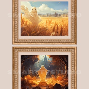 Field ghosts 2.0, Halloween screensaver for Samsung TV, fall art
