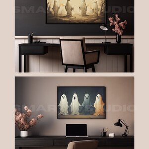 Ghost TV wall art | Halloween vintage art | Spooky Frame TV paintings | Scary Smart TV art | 14 images