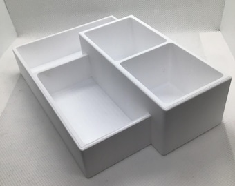 Bathroom Counter Organizer | Vanity Storage Tray for Toiletries, Skincare, Hair Products & Makeup | Modern Minimalist Bathroom Organizer