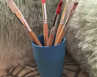 Paint Brush Cup | Brush Holder for Paint and Sip Event | Brush Holder for Artists, Painters & Crafters | Desk Organizer for Art Supplies