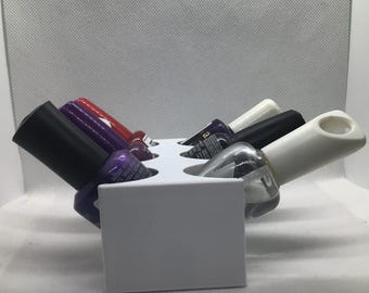 Tilt Assisted Nail Polish Organizer | Minimalist  Bottle Dip & Gel Polish Stand holds 6 bottles | Angled Nail Polish Display Organizer