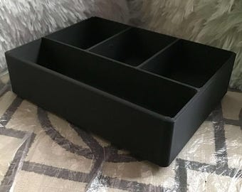 Minimalist 4-Compartment Desk Organizer – Compact Storage for Glue, Tools, Makeup & More