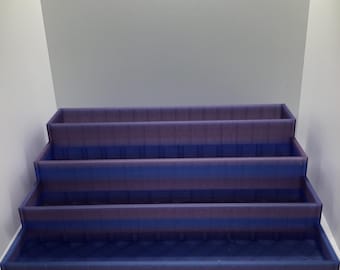 Stojak na lakiery do paznokci w formie schodów | Przechowywanie w drukarce 3D na maksymalnie 24 duże butelki | Stojak na lakiery do paznokci w pastelowym gradiencie 3D