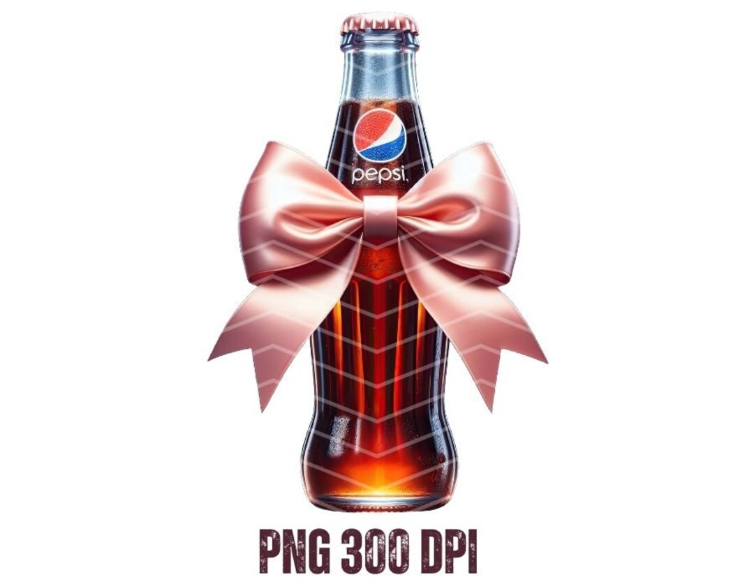 Pepsi With Pink Bow Png Instant Digital Download PNG ONLY Png File ...