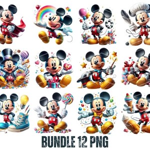 Mouse 12 PNG, 4 Digital Papers, Printable Cliparts, Png Transparent ...
