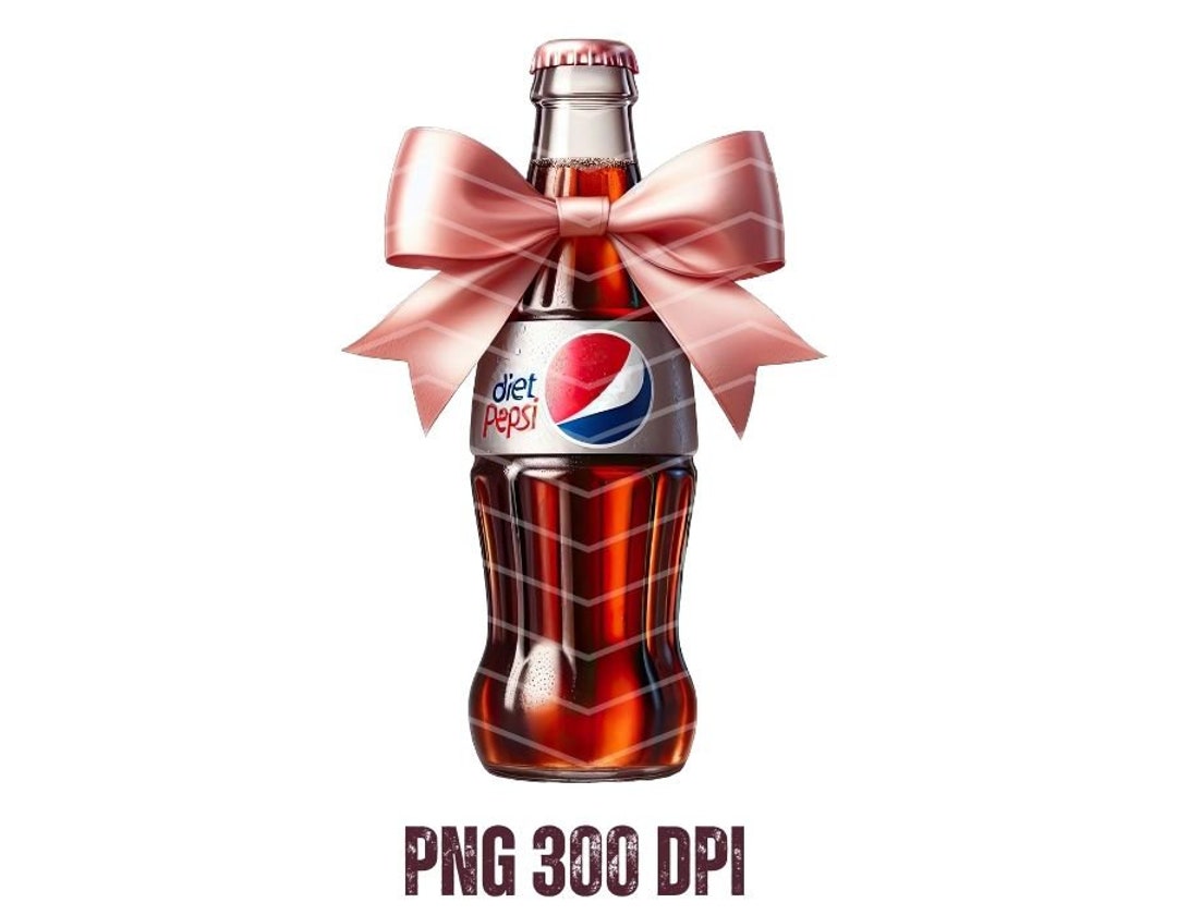 Diet Pepsi With Pink Bow Png Instant Digital Download PNG ONLY Png File ...