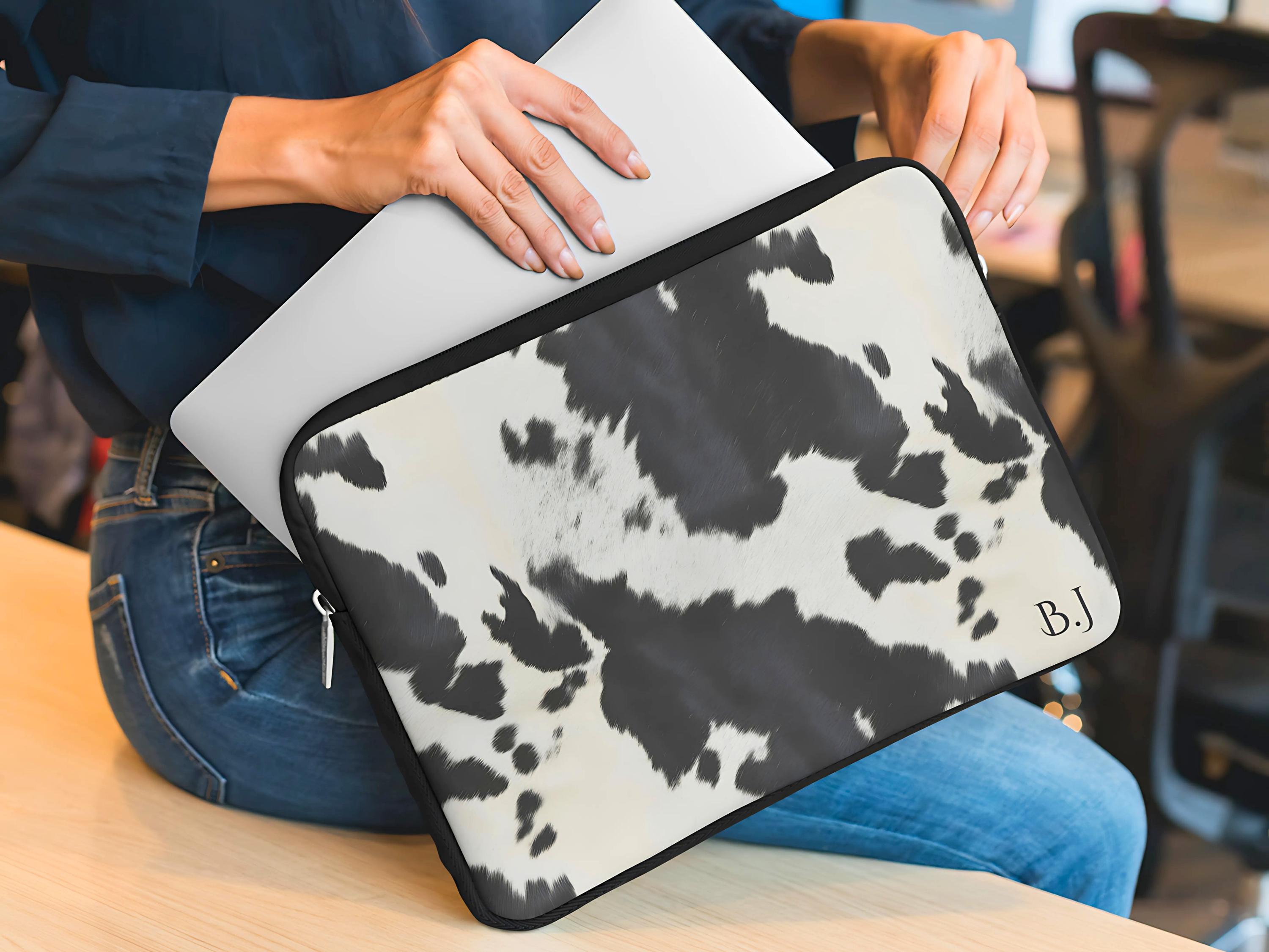 Laptop Sleeve Aesthetic GZHJMY Laptop Sve Case Cow Print Notebook
