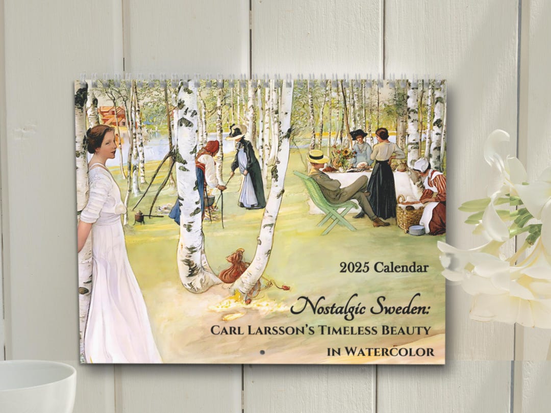 2025 Wall Calendar, Vintage Art Nostalgic Sweden Carl Larsson