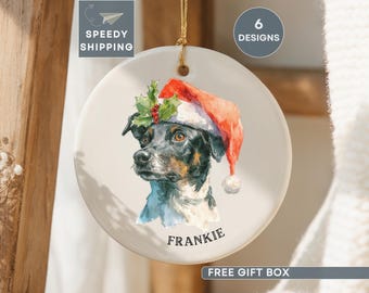 Jack Russell Christmas Ornament Personalized Dog Lover Gift Six Designs Custom Terrier Decoration Keepsake Xmas Tree Memorial Fur Mom Gift