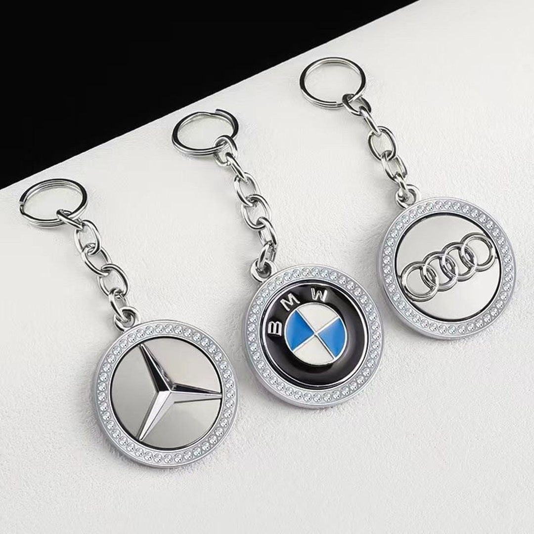 Highend Diamondencrusted Car Logo Key Chain Hanging Chain Etsy