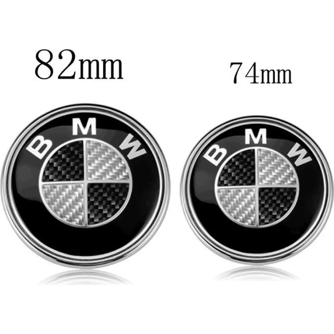 2X Carbon Fiber BMW Logo for Hood 82mmtrunk 74mm BMW Badge Etsy