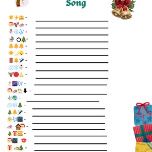 Christmas Party Games | Christmas Song Emoji Quiz | Christmas Songs Emoji Pictionary Game | Instant Download