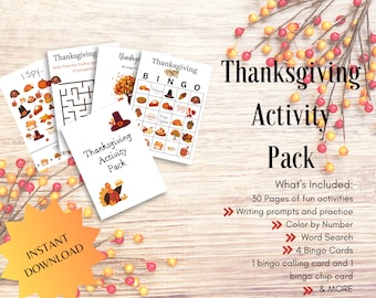 Thanksgiving Activity Pack | DIGITAL DOWNLOAD |