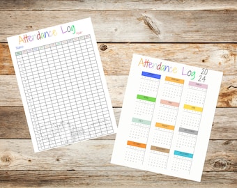 Homeschool Attendance Log | INSTANT DOWNLOAD