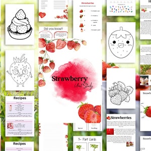 Levenscyclus aardbei | Eenheidsstudie aardbei | Direct downloaden | Natuurstudie| K-3