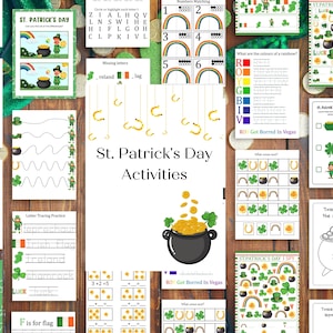 St. Patricks Day| Preschool Worksheets | St Patrick&#39;S Day Preschool Printable | Instant Download | St Patrick&#39;S Activities | Activity Pages