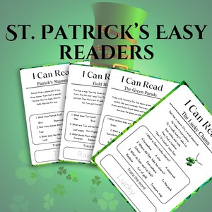 St. Patrick&#39;s Day Easy Readers, Homeschool, 1st grade, Kindergarten, Homeschool printables, Printables for kids, INSTANT DOWNLOAD