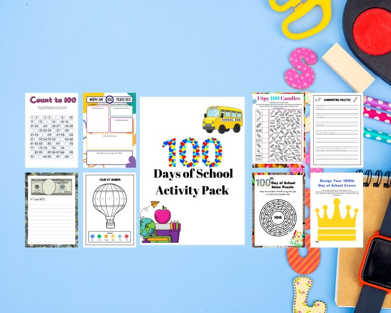 100th Day of School Activities 1st Grade Craft 100 Days of School