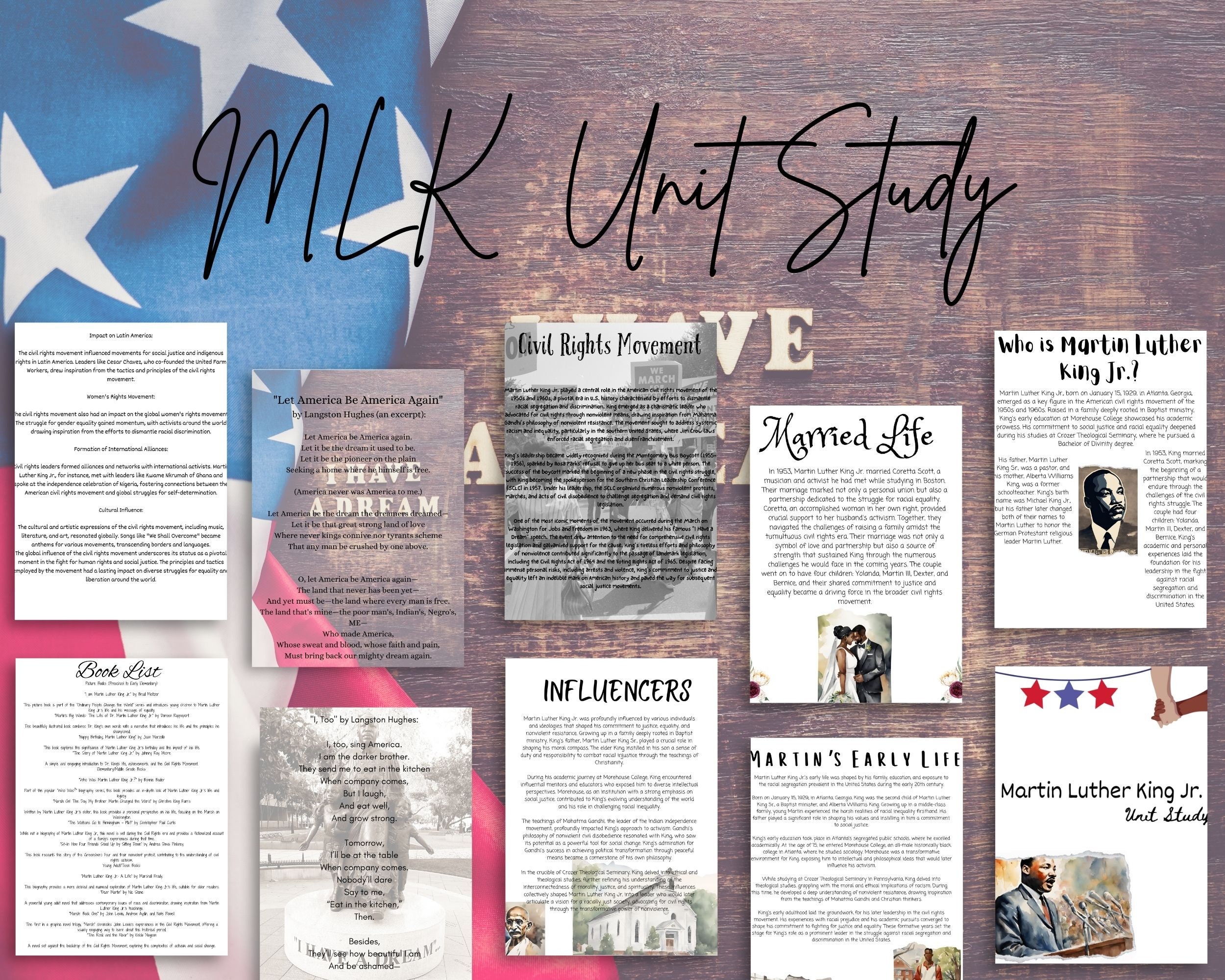 Mlk Program Download MLK Day Unit Study: Martin Luther King Jr. Activities (digital Download ...