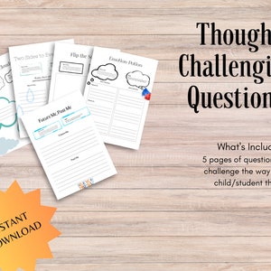 Thought Challenge Activity | INSTANT DOWNLOAND