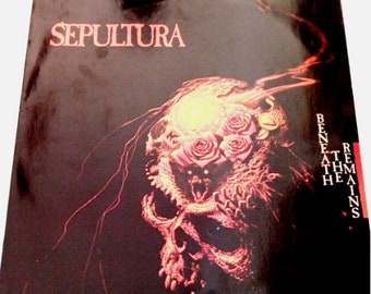 Vintage-Sepultura - Beneath The Remains Vinyl LP 1989 Roadrunner RO9511-1 VG+ NL press