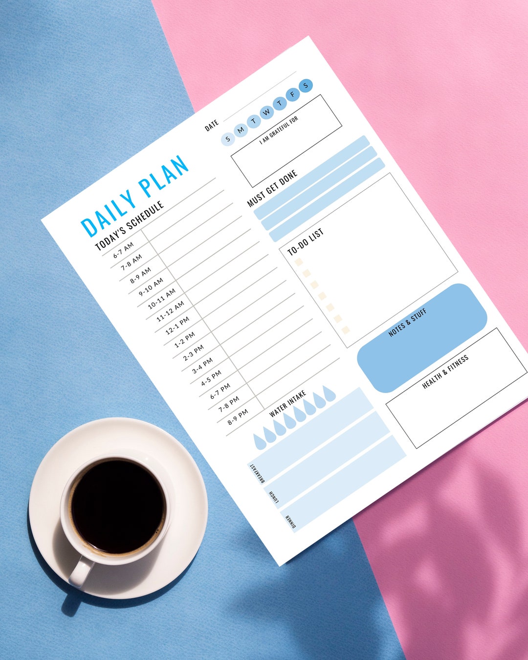 Daily Planner Instant Download Printable Easy to Use - Etsy Australia