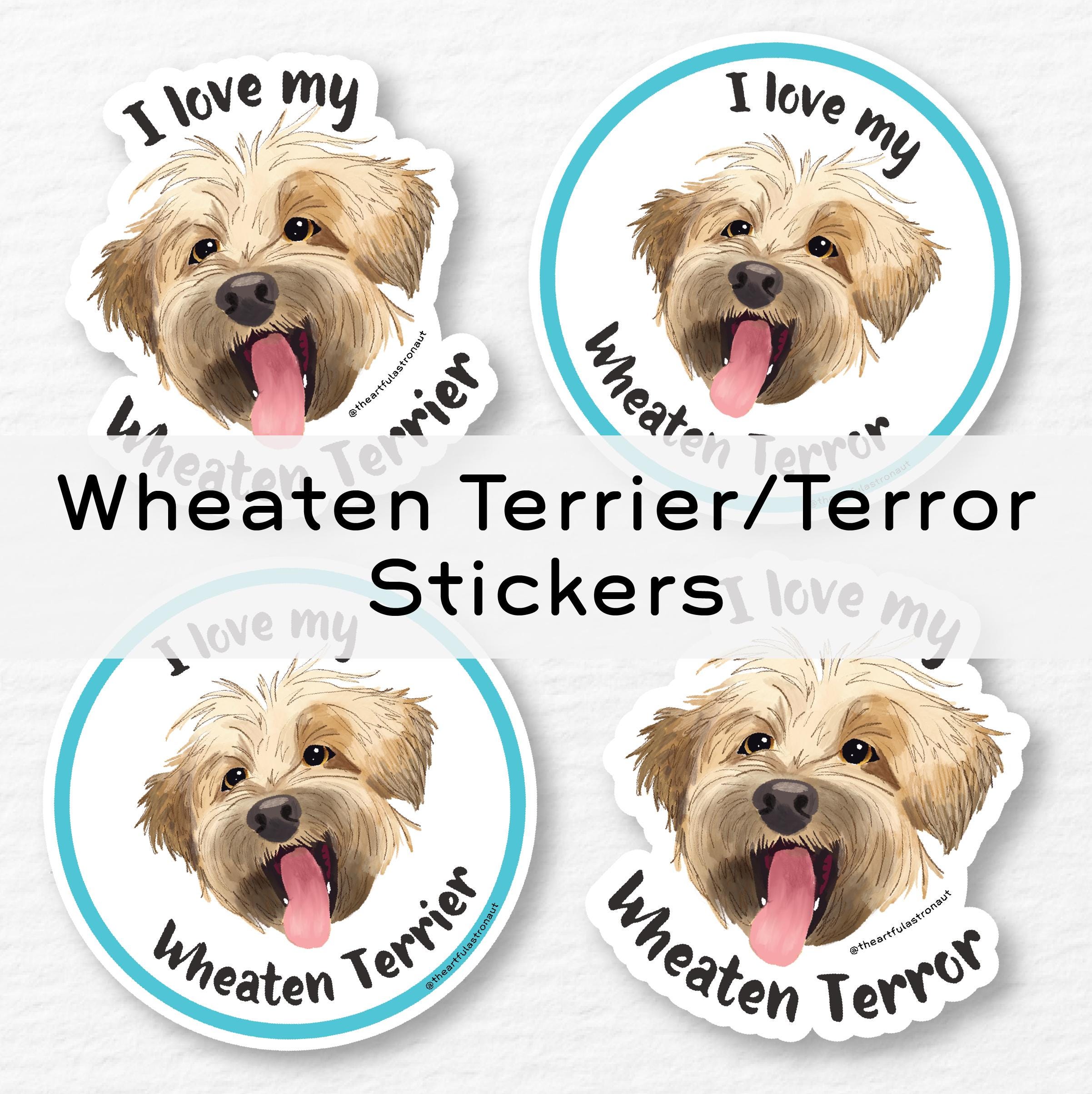 Wheaten Terrier Sticker, Waterproof Dog Breed Decal - Etsy
