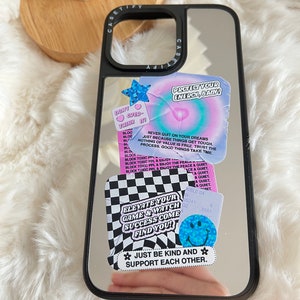 Cute illustration mirror phone case iPhone 15 Pro Max,iphone 15 14 13 12,iphone 11 Case,iPhone XR Case,iphone 14Pro Case,iPhone 13 Case,Gift