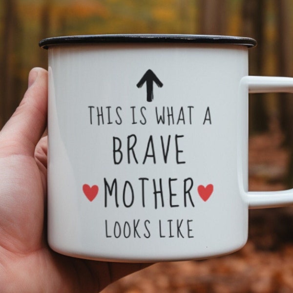 Personalized Camp Mug For A Brave Mom, Birthday Present For Mother, Cup For an Awesome Mama, Unique Mug Idea, Mothers Day, Gift For Grandma.