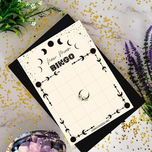 New Moon Ritual Bingo - Printable Game for Lunar Celebrations - Intentions, Manifestation, Magic